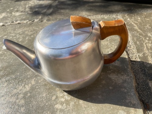 Vintage picquot ware tea pot - vintage,