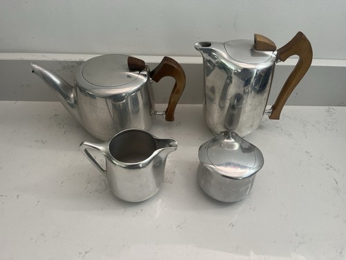 Vintage picquot ware tea set - vintage,